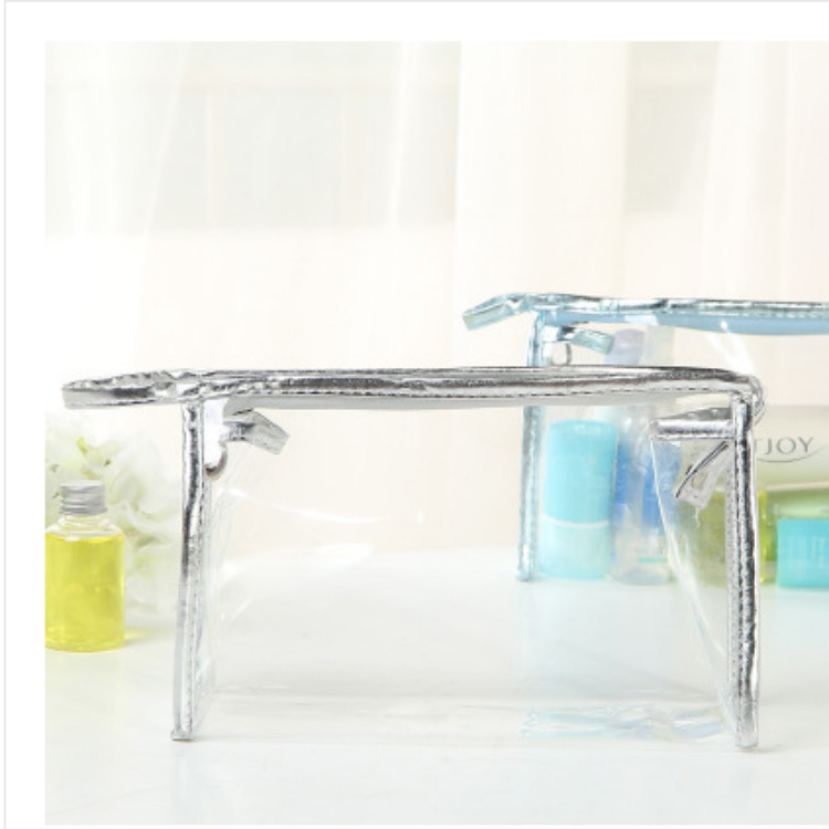 Transparent portable cosmetic bag fashion ladies storage bag travel wash bag briefcase a generation of 60