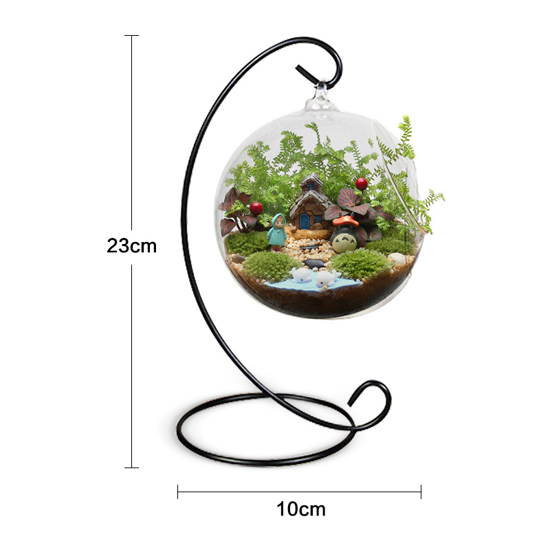 Factory wholesale Moss micro landscape iron frame micro landscape ornaments household simple micro landscape decoration iron frame bracket