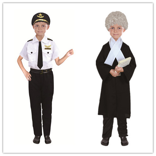 Halloween Fire Suit Children's Day Costume Police Lawyer Pilot Doctor Worker Children's Cosplay Suit
