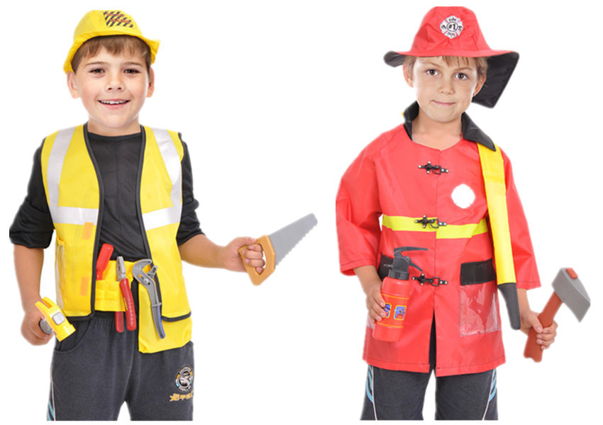 Halloween Fire Suit Children's Day Costume Police Lawyer Pilot Doctor Worker Children's Cosplay Suit