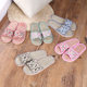 Small floral fresh straw mat linen indoor home home wooden floor men's and women's sandals and slippers sandals