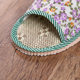 Small floral fresh straw mat linen indoor home home wooden floor men's and women's sandals and slippers sandals