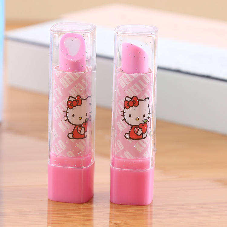 Lipstick Eraser Creative South Korea Stationery Cute Learning Supplies Children and Primary School Prizes Eraser Wholesale