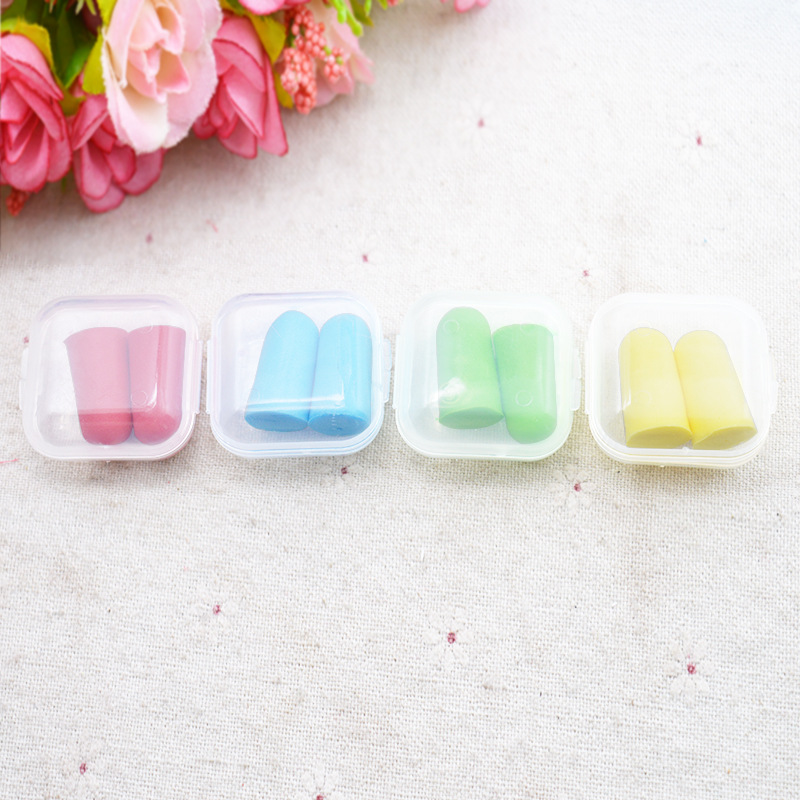 Wholesale boxed bags sound insulation noise reduction environmental protection slow rebound anti-noise earplugs sleeping earplugs sponge earplugs
