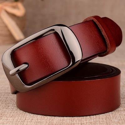 Hot sale ladies belt leather cowhide women's leather Korean version of the belt pin buckle decoration fashion Joker factory direct sales