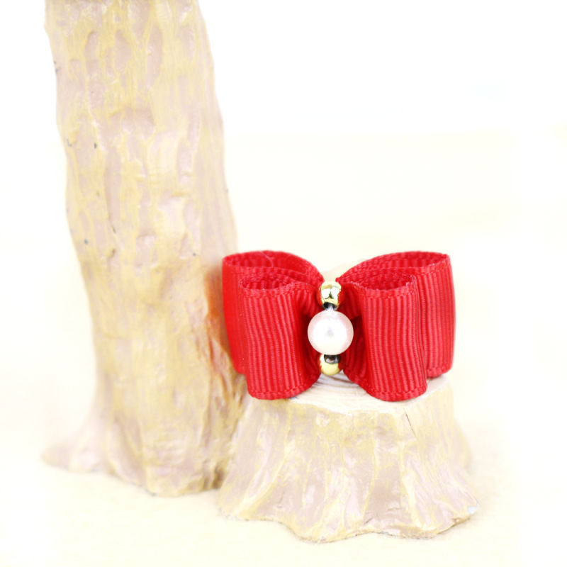 ペットの犬の飾りの蝶結びの頭の皮の花の二重の蝶結びの装飾品のメーカーは直接販売します。|undefined
