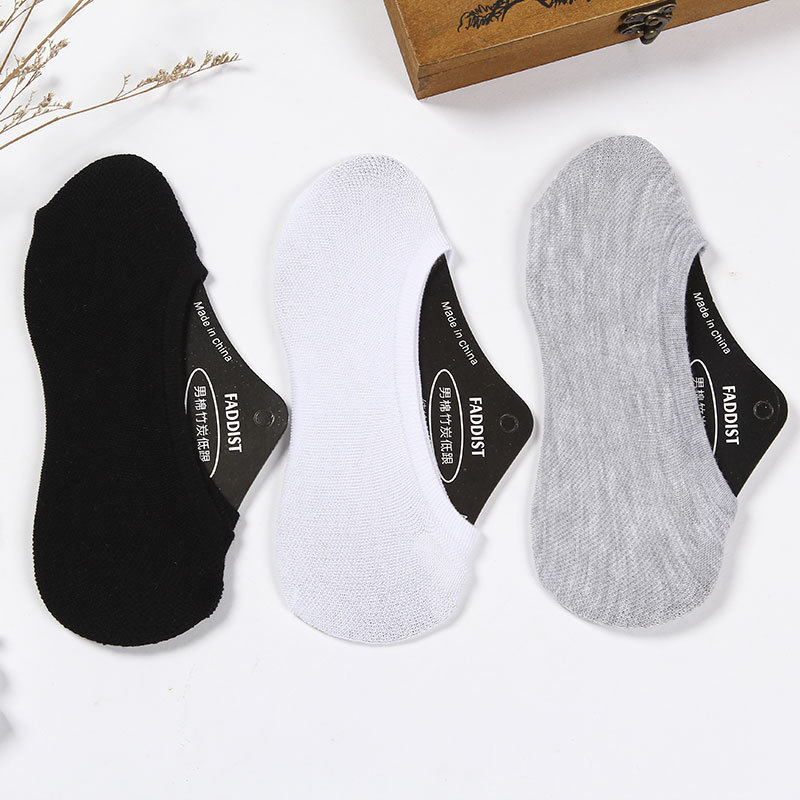 Summer men's mesh stockings velvet ankle socks nylon silicone non-slip invisible ankle socks men's magic socks