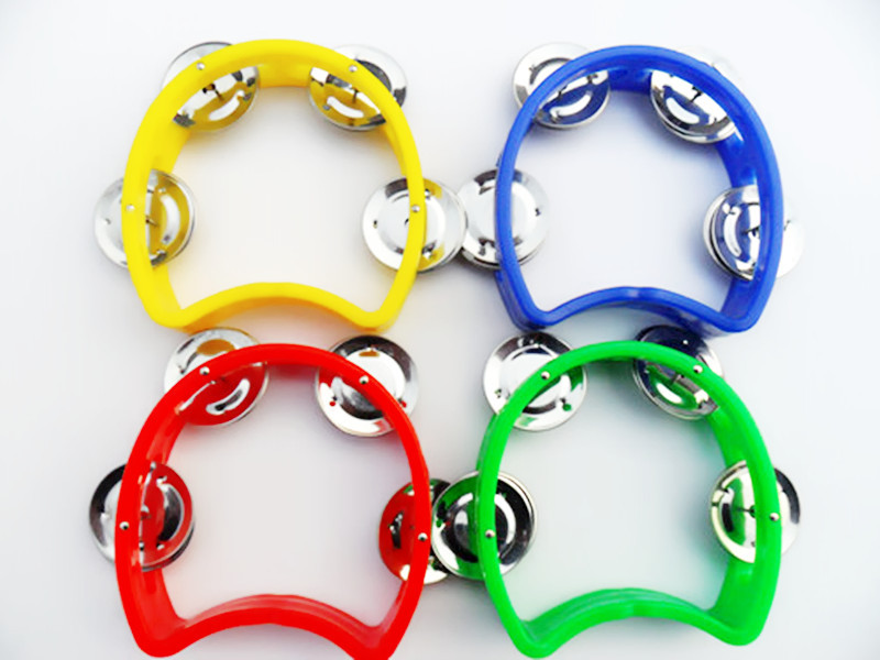 Manufacturers Orff children's percussion instruments play teaching aids plastic 4-bell ring four-bell five-star hand rattle