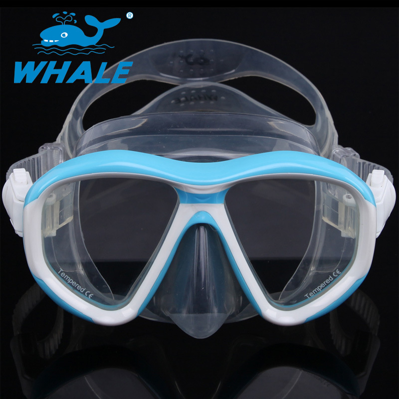 Cross-border free scuba Deep Diving Snorkeling glasses double-sided mirror tempered glass silicone diving glasses wholesale manufacturers