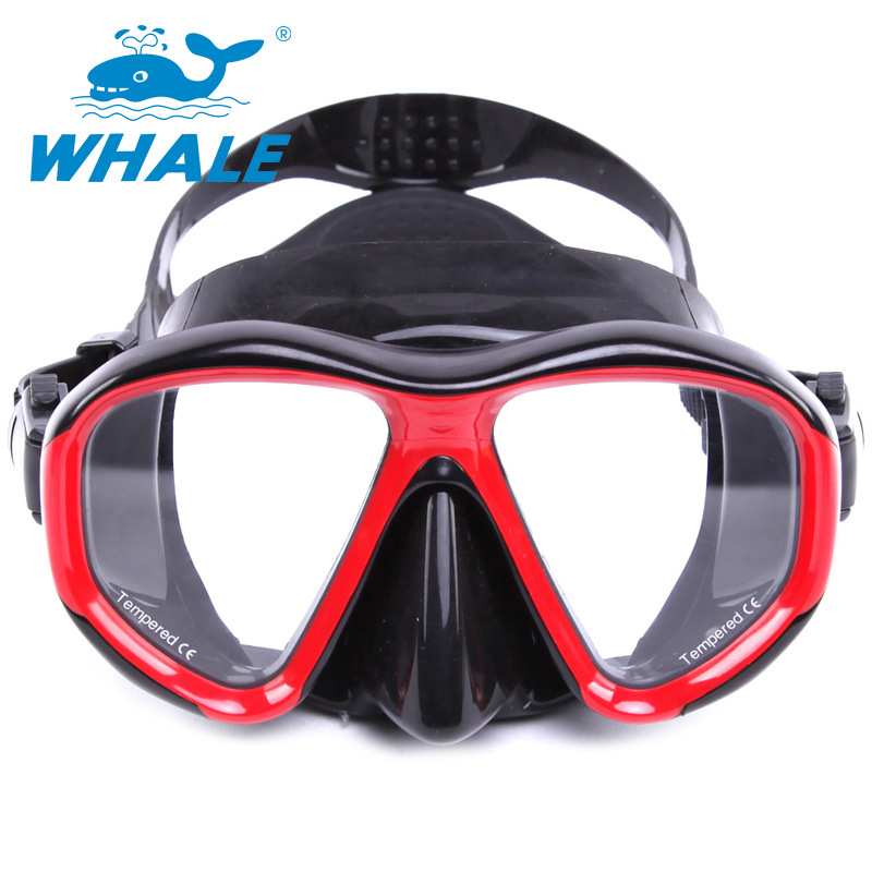 Cross-border free scuba Deep Diving Snorkeling glasses double-sided mirror tempered glass silicone diving glasses wholesale manufacturers