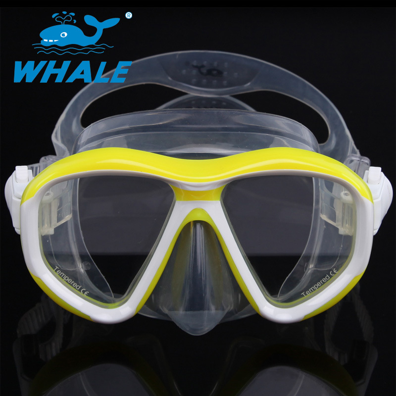 Cross-border free scuba Deep Diving Snorkeling glasses double-sided mirror tempered glass silicone diving glasses wholesale manufacturers