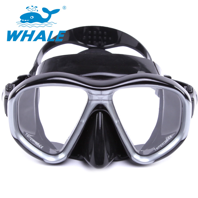 Cross-border free scuba Deep Diving Snorkeling glasses double-sided mirror tempered glass silicone diving glasses wholesale manufacturers