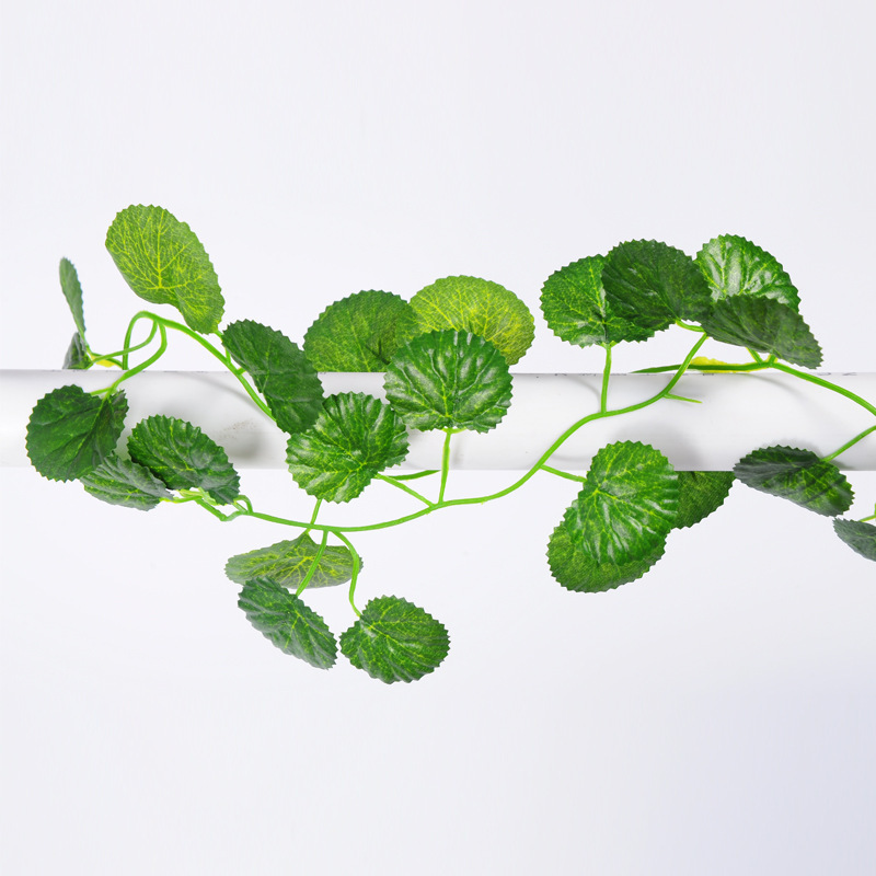 2メートルの小さいシミュレーションの葉の卸売りの緑の葉は山の虎の葉の藤のヘデラの条の偽の緑の葉のつるのシミュレーションの花に登ります。|undefined