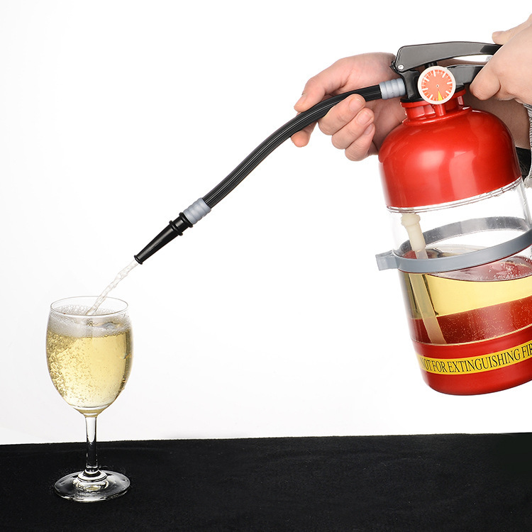 クリエイティブビール機酒器手押し式消火器酒砲ビール機飲料桶分酒器ミニ冷水機|undefined