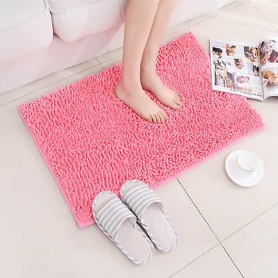 Changyi toilet toilet three-piece chenille non-slip suit mat absorbent mat bathroom U-shaped mat long hair