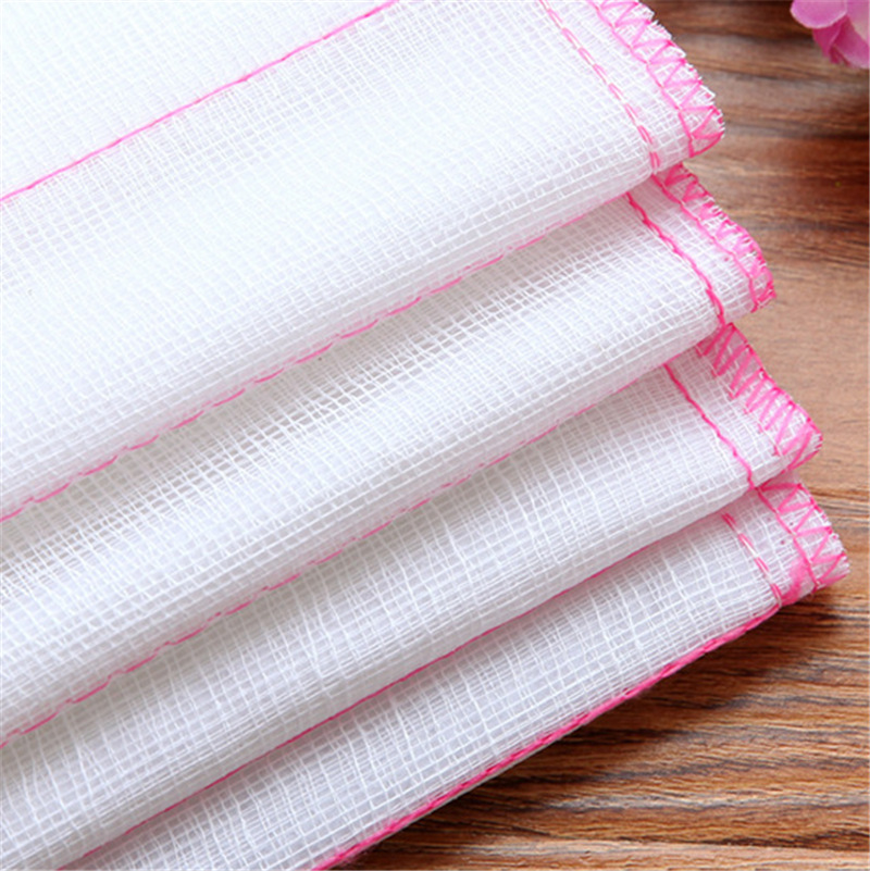 Factory sales kitchen fiber absorbent non-stick cotton yarn dish cloth cleaning rag dish towel bulk scouring pad wholesale