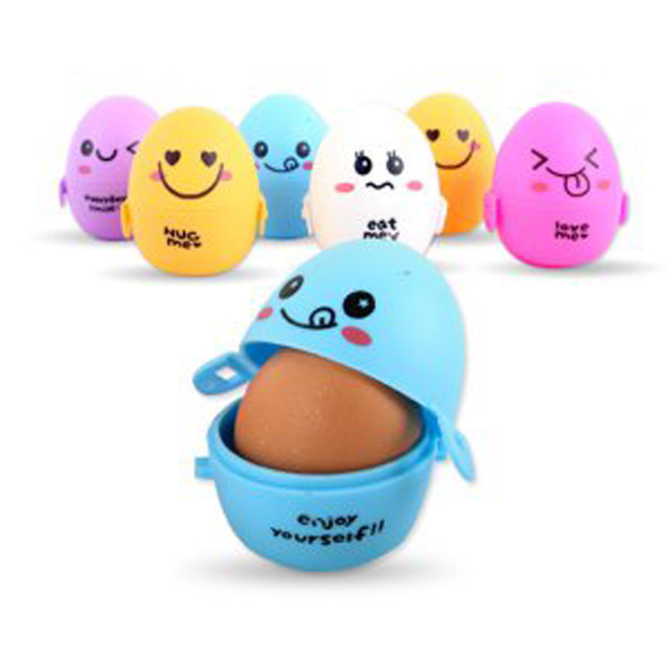 Outdoor camping cartoon egg box plastic portable egg box egg protective cover picnic colorful egg can egg bottle
