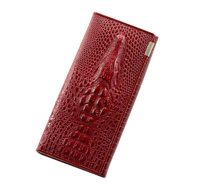 Crocodile pattern wallet ladies wallet long zipper pattern leather wallet bag large capacity clutch bag a generation of hair