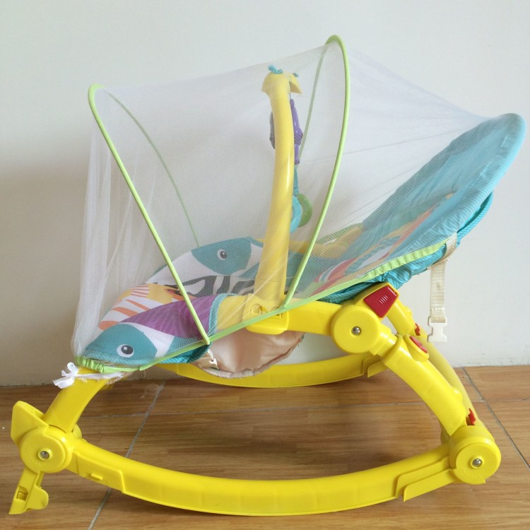 Baby rocking chair mosquito net swing baby electric cradle rocking bed reclining children's chair swing mosquito net wholesale