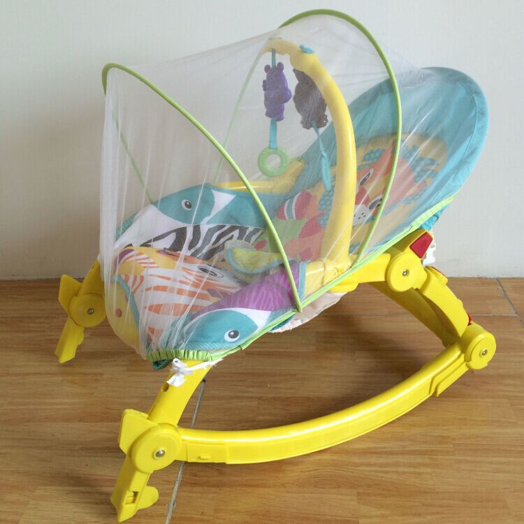 Baby rocking chair mosquito net swing baby electric cradle rocking bed reclining children's chair swing mosquito net wholesale
