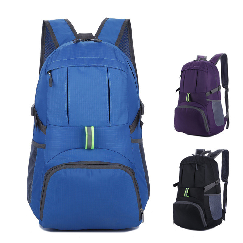 Large Capacity Outdoor Folding Bag Printing Logo Unisex Travel Backpack Mountaineering Bag Foldable Backpack Skin