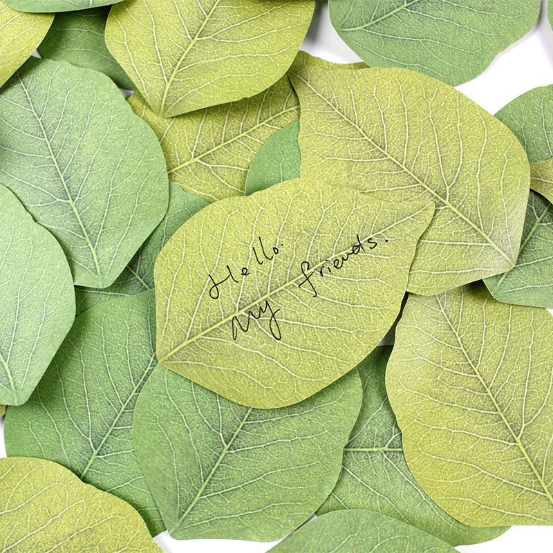 Korean Creative Cute Leaves Post-it Notes Post-it Notes Message Note Pad Holder
