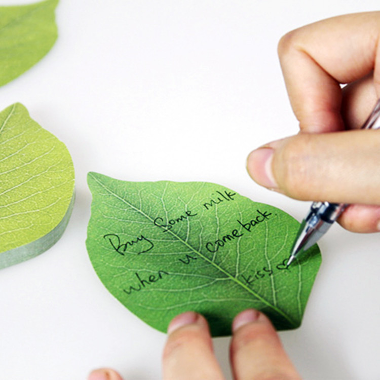 Korean Creative Cute Leaves Post-it Notes Post-it Notes Message Note Pad Holder