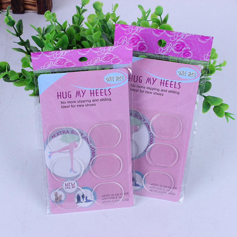 Direct sales silicone small round stickers casual stickers anti-wear scratch feet anti-heel pain foaming cocoon-raising shoe stickers insole 6 pack
