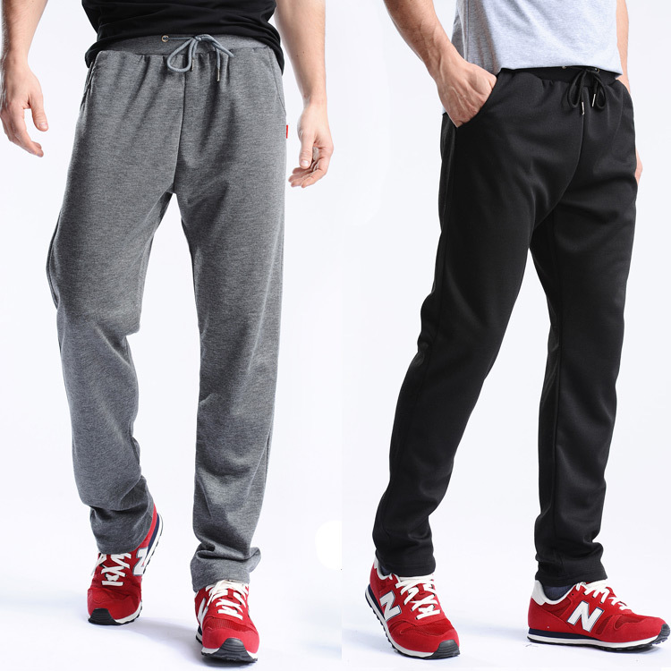 Casual Pants Men's Sports Pants Summer New Solid Color Straight Pants Men's Pants Fashion Korean Style Pants Polyester Cotton Sweatpants