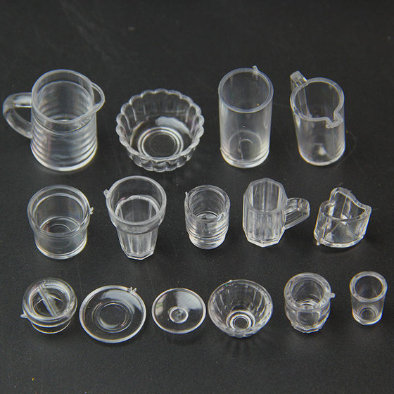 Factory spot wholesale ice cream cup container clay mini cup transparent plastic food play diy material
