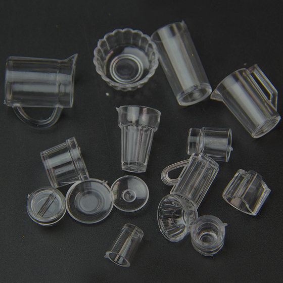 Factory spot wholesale ice cream cup container clay mini cup transparent plastic food play diy material
