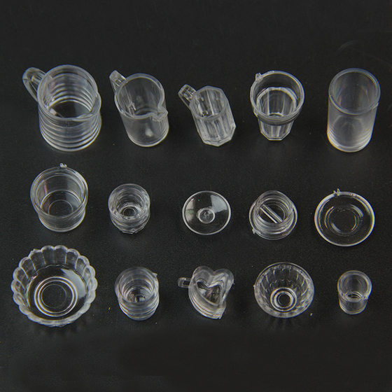 Factory spot wholesale ice cream cup container clay mini cup transparent plastic food play diy material