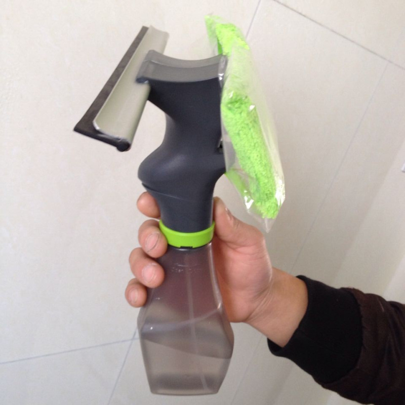Cross-border multifunctional water spray window cleaner household glass wiper car glass scraper three-in-one cleaner