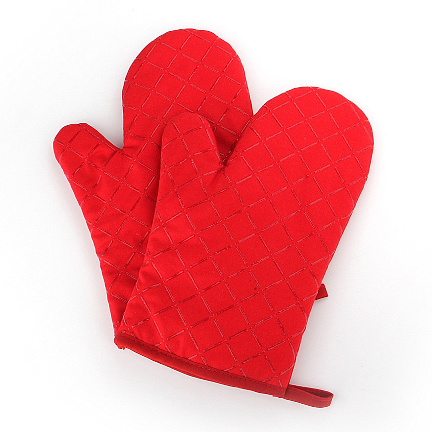 Dongqian silicone baking oven microwave oven gloves heat insulation thickened lengthened single price spot wholesale