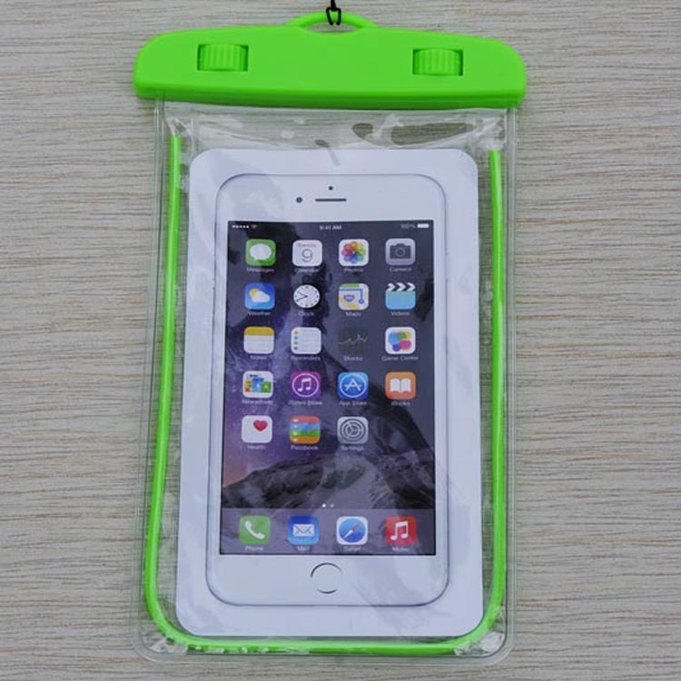 Luminous outdoor sports mobile phone bag sealed transparent beach swimming mobile phone waterproof case luminous mobile phone waterproof bag