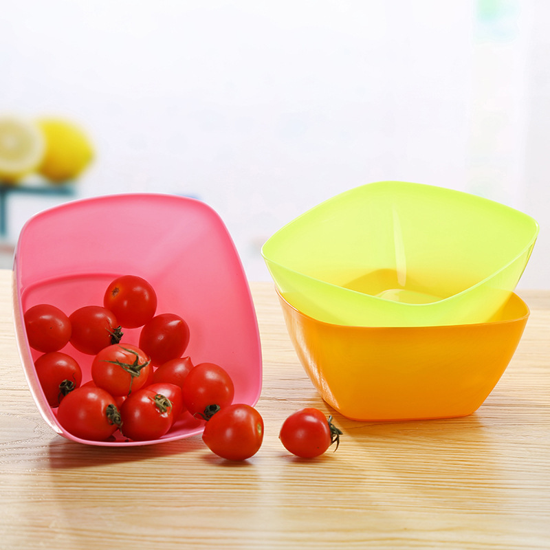 カラーppプラスチックボウル滑らかな面梵角型プラスチックボウル卸売り耐摩耗性野菜サラダフルーツボウル|undefined