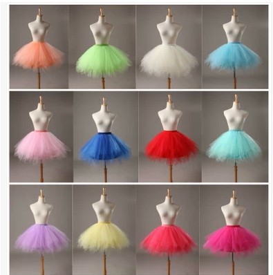 European and American Candy Color Multicolor Half-length Tutu Skirt Photo Studio Wedding Photography Half-length Short Skirt Colorful Ponder