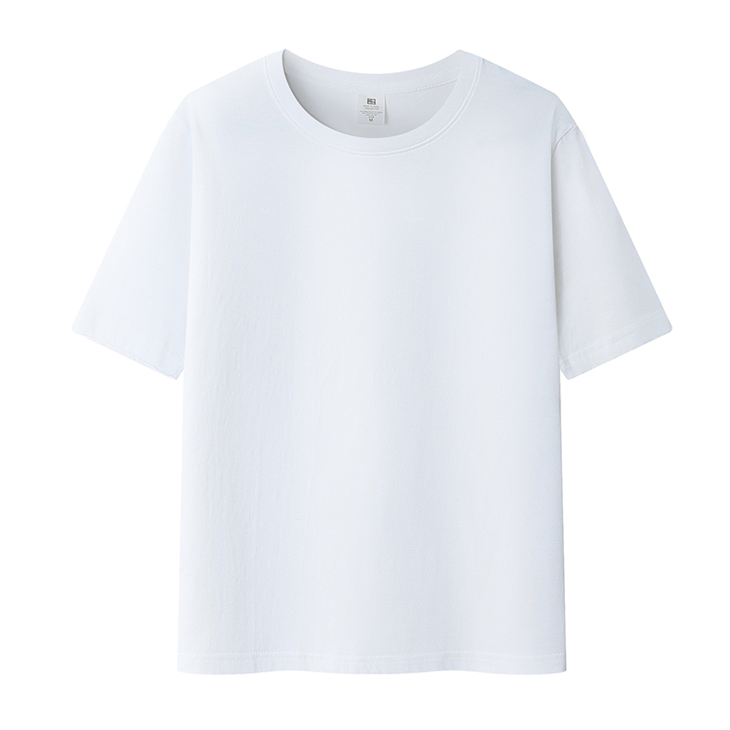 220g cotton men's and women's summer short sleeve T-shirt casual loose solid color short sleeve half sleeve T-shirt wholesale clothes