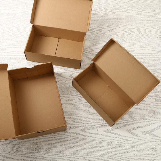 Spot Kraft paper shoe box storage corrugated box flip folding carton wholesale packaging box packaging box custom