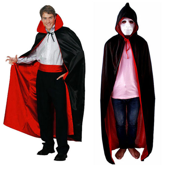 Halloween Children's cloak cosplay party party adult double-layer black red vampire death cloak cloak