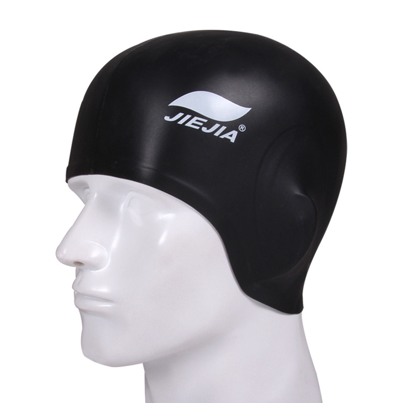 Wholesale Jiejia Genuine Silicone Swimming Cap Silicone Ear Protection Swimming Hat Waterproof Large Ear Protection Silicone Cap