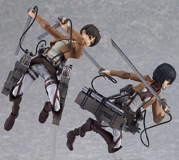 Figma207アレン进撃巨人イェーガー213兵长203三笠可动フィギュア置物|undefined