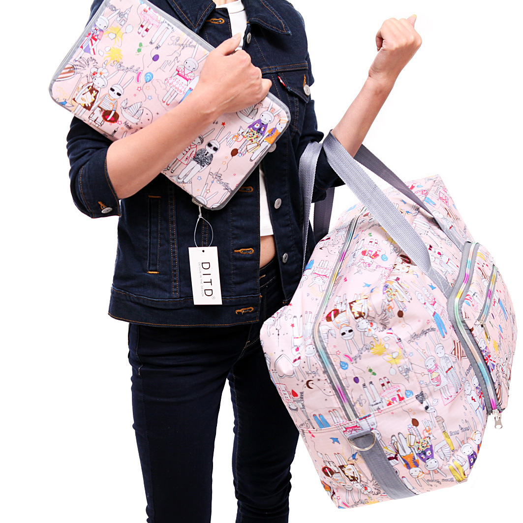 Folding travel bag handbag women's folding large capacity short-distance men's boarding waterproof luggage maternity bag 031