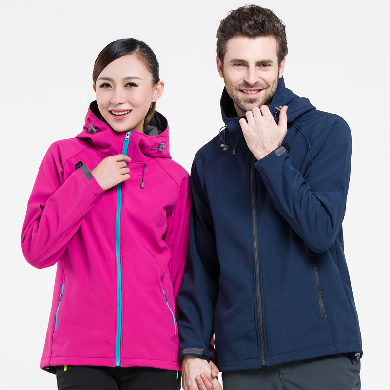 Outdoor Soft Shell Men's Single-Layer Rush Clothes Women's Autumn and Winter Solid Color Jacket Fleece Thin Coat Cross-Border