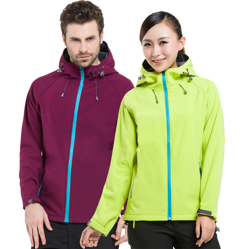 Outdoor Soft Shell Men's Single-Layer Rush Clothes Women's Autumn and Winter Solid Color Jacket Fleece Thin Coat Cross-Border