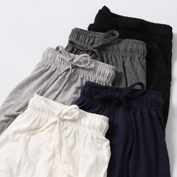 Upgraded Summer Men's Modal Thin Home Pajama Pants Sports Casual Men's Short Pajama Pants Bamboo Fiber Pants