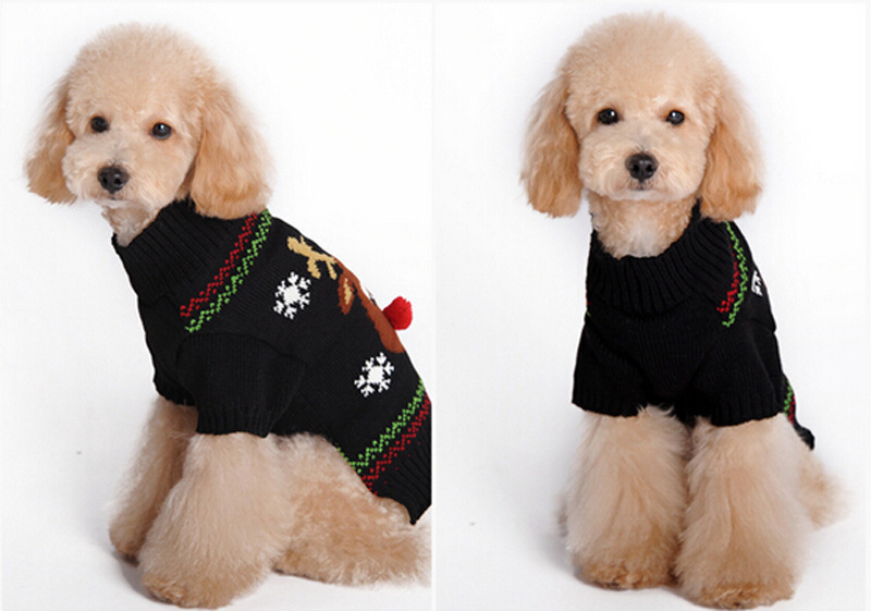 浙江出荷/クリスマスのペットのセーター-赤い鼻の鹿の犬の猫の服の服装の秋冬の猫の服装|undefined