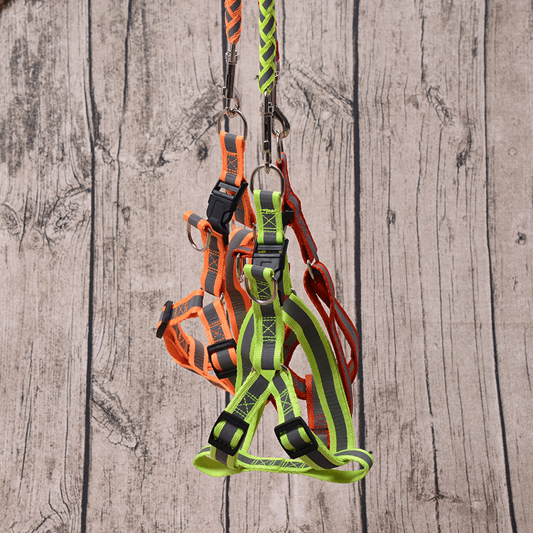 Factory Direct Teddy Bomei VIP Labrador reflective dog chain dog rope pet traction rope chest strap