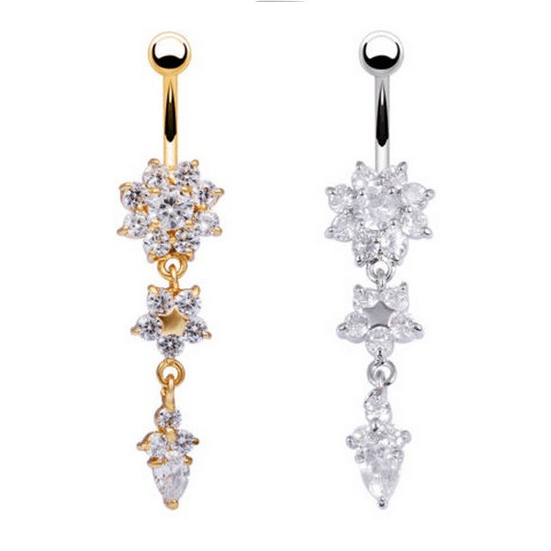 WISH AliExpress ebay Amazon explosions new fashion belly button nail medical steel belly button ring in stock