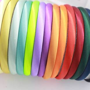 10mm Candy Color Cloth Thickened Headband DIY Hair Band Material Hair Accessories 1cm Sade Cloth Headband